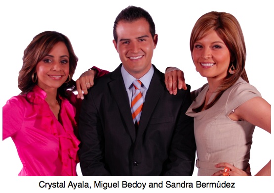 Crystal Ayala, Miguel Bedoy and Sandra Bermudez