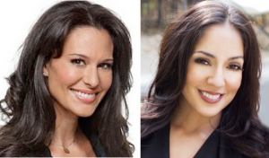 Alycia Lane (L) was replaced by Michelle Valles as NBC4's morning co-anchor.