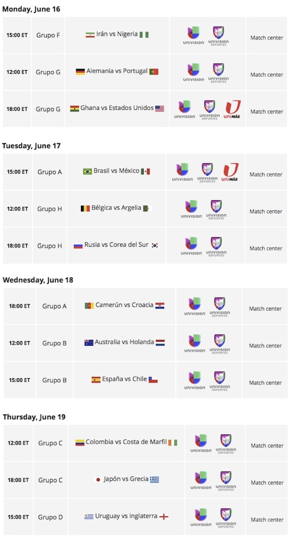 FIFA sched 2