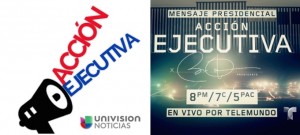 Accion Ejecutiva Univision and Telemundo logos