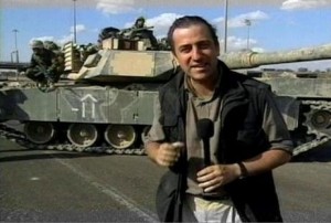 Pablo reporting from Baghdad, during the Iraq invasion.