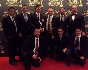 The Univision Deportes team celebrates two SportsEmmy2015