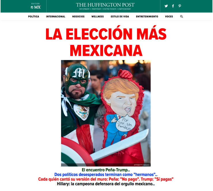 HuffPost Mexico homepage launch